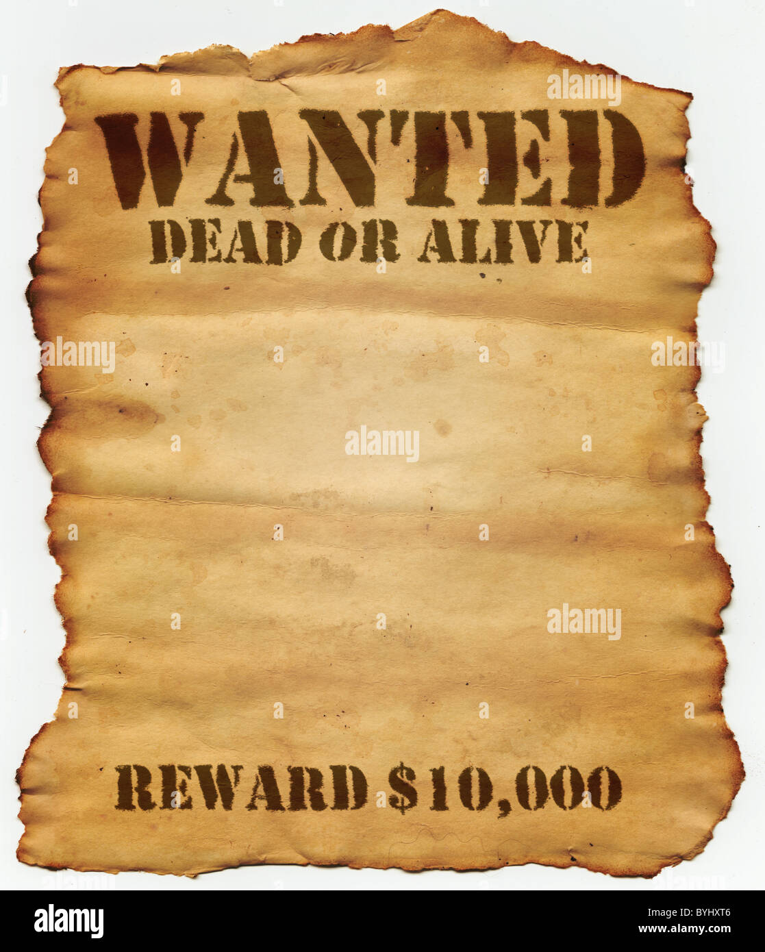 Wanted Dead or Alive Stock Photo