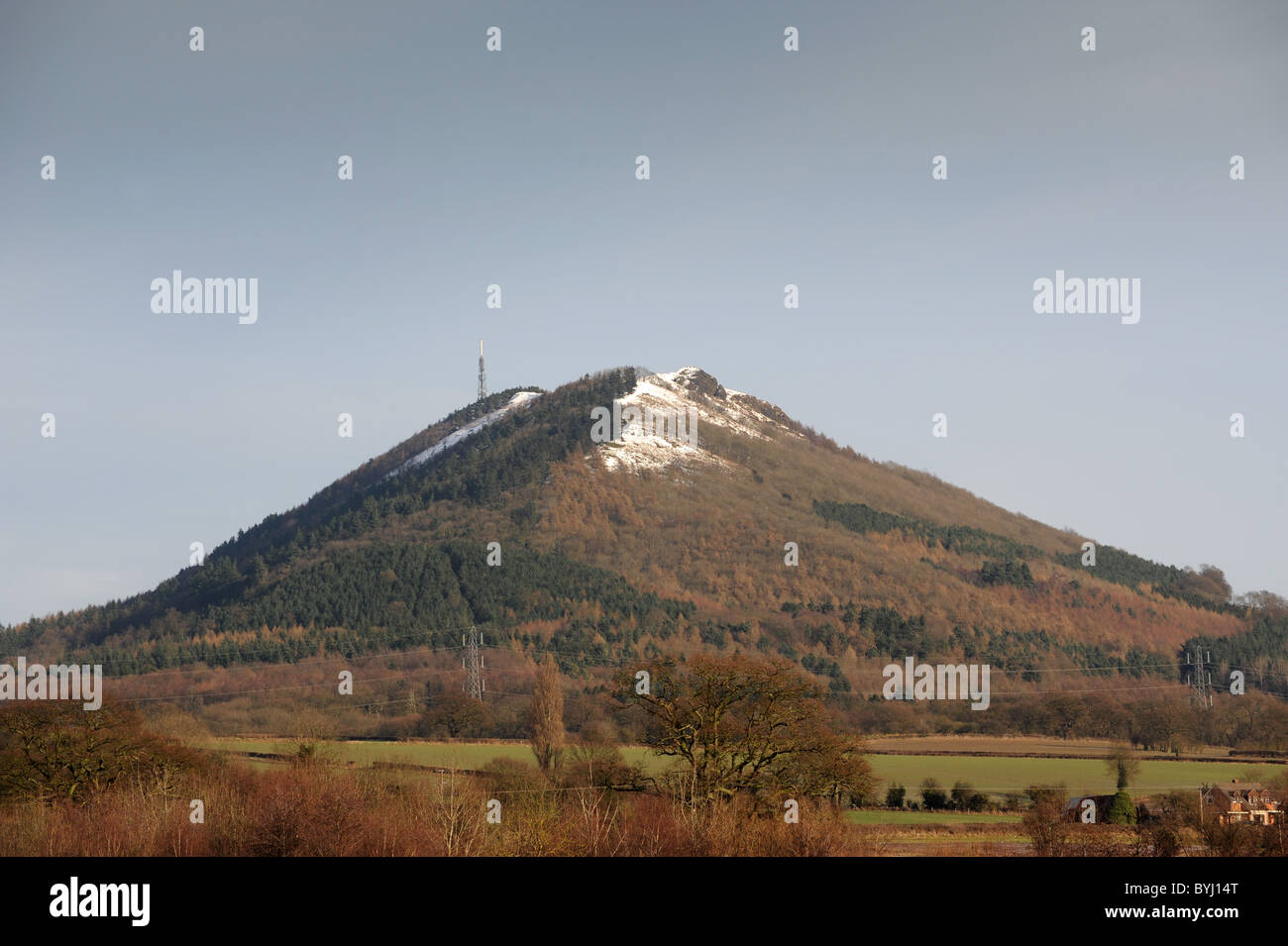 The Wrekin hill in winter Shropshire England Uk Stock Photo Alamy