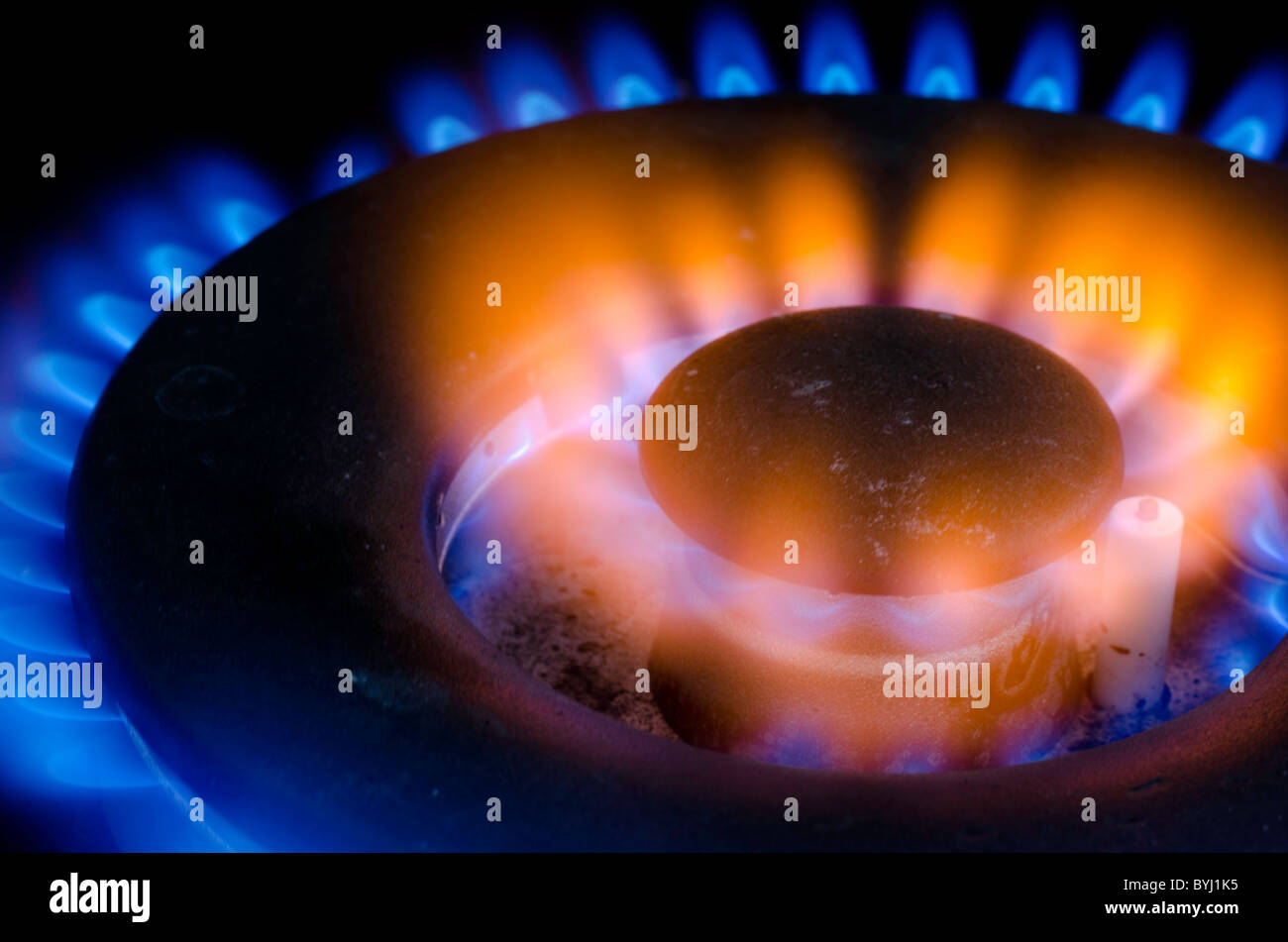Gas fired burners Stock Photo Alamy