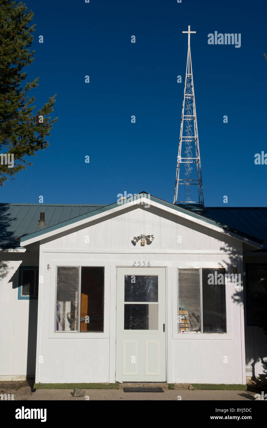 Questa Baptist church, Questa New Mexico, USA Stock Photo Alamy