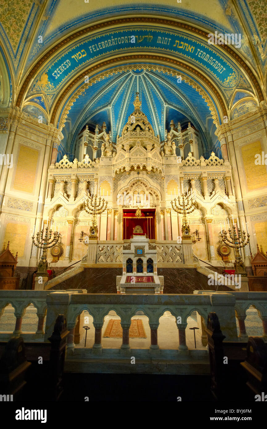 Interior of The Szeged Synagogue, Eclectic Style. Hungary Stock Photo