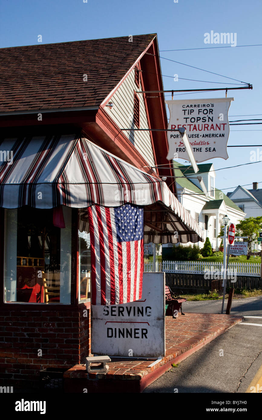 USA, Massachusetts, Provincetown, Seafood restaurant along Cape Cod