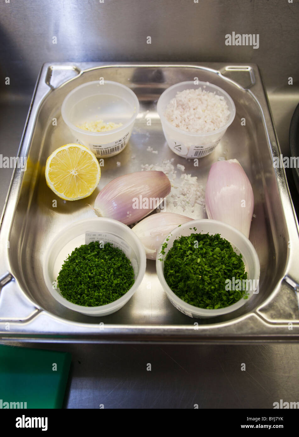 Professional Kitchen Ingredients Stock Photo