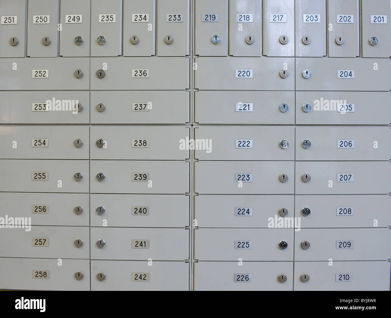 Post office boxes Stock Photo - Alamy