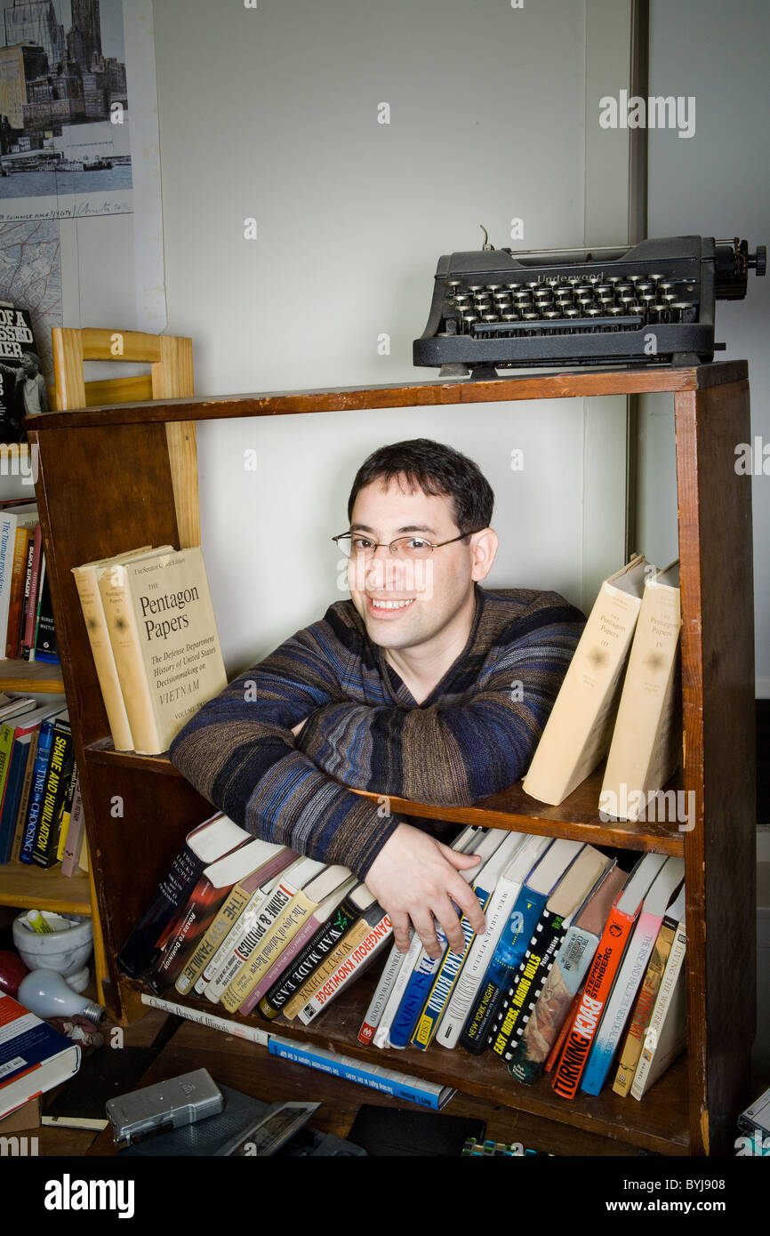 Author Rick Perlstein at his Chicago home in 2008. Stock Photo