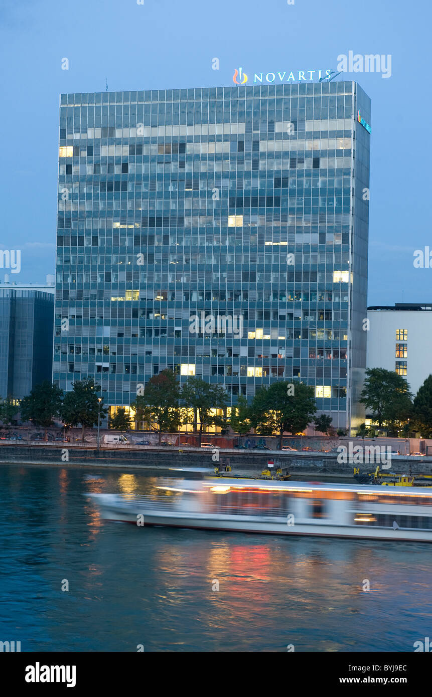 Headquarters of the chemical and pharmaceutical company Novartis AG, Basel, Switzerland Stock Photo