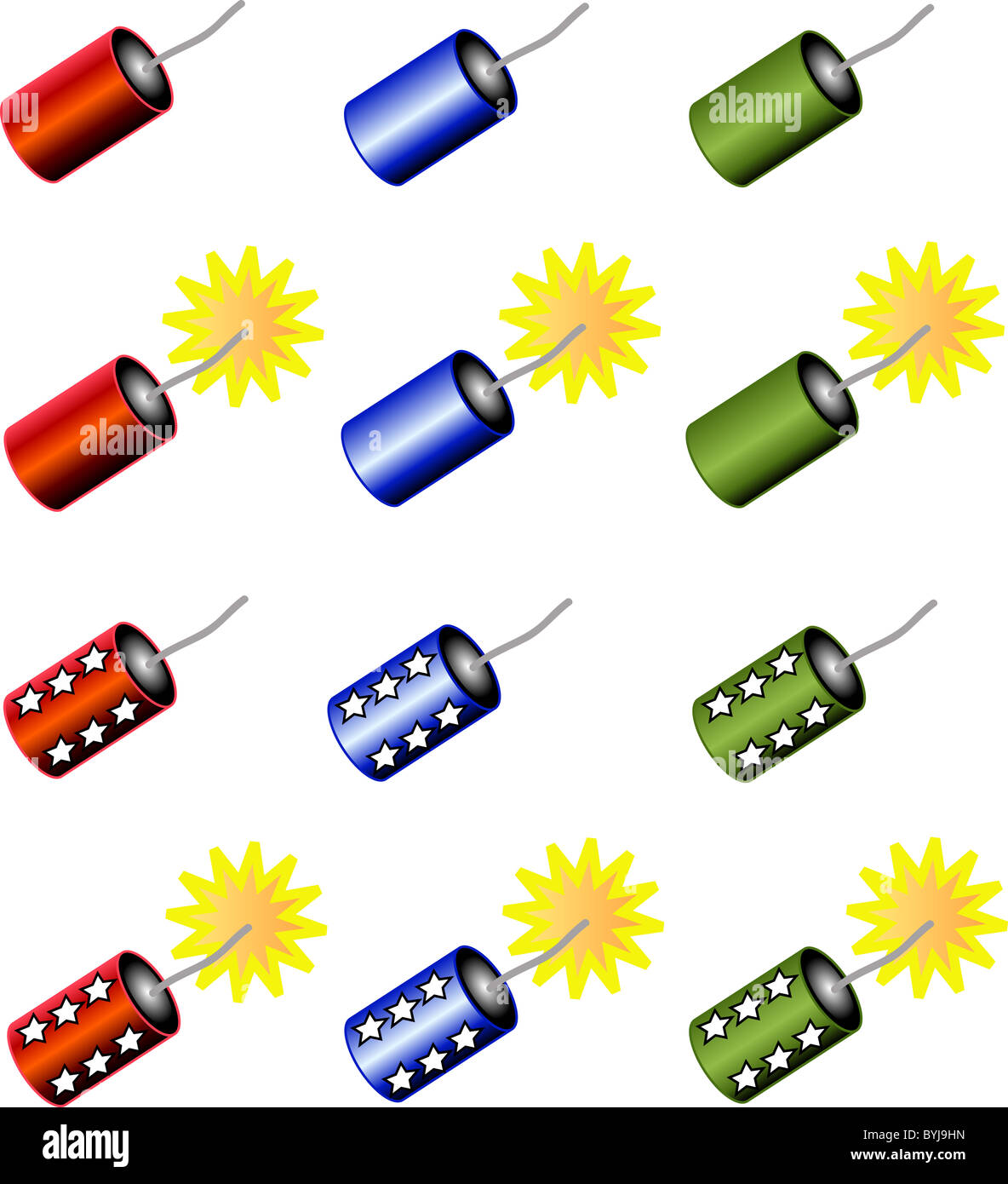 Set of Firecrackers Stock Photo Alamy