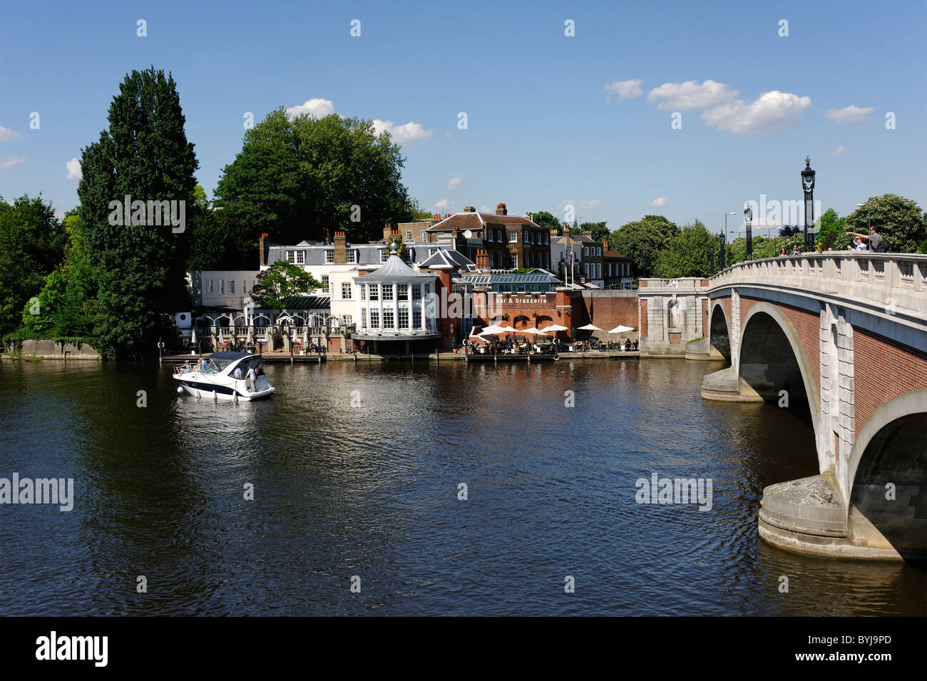 River Thames Riverside at Hampton Court Stock Photo Alamy