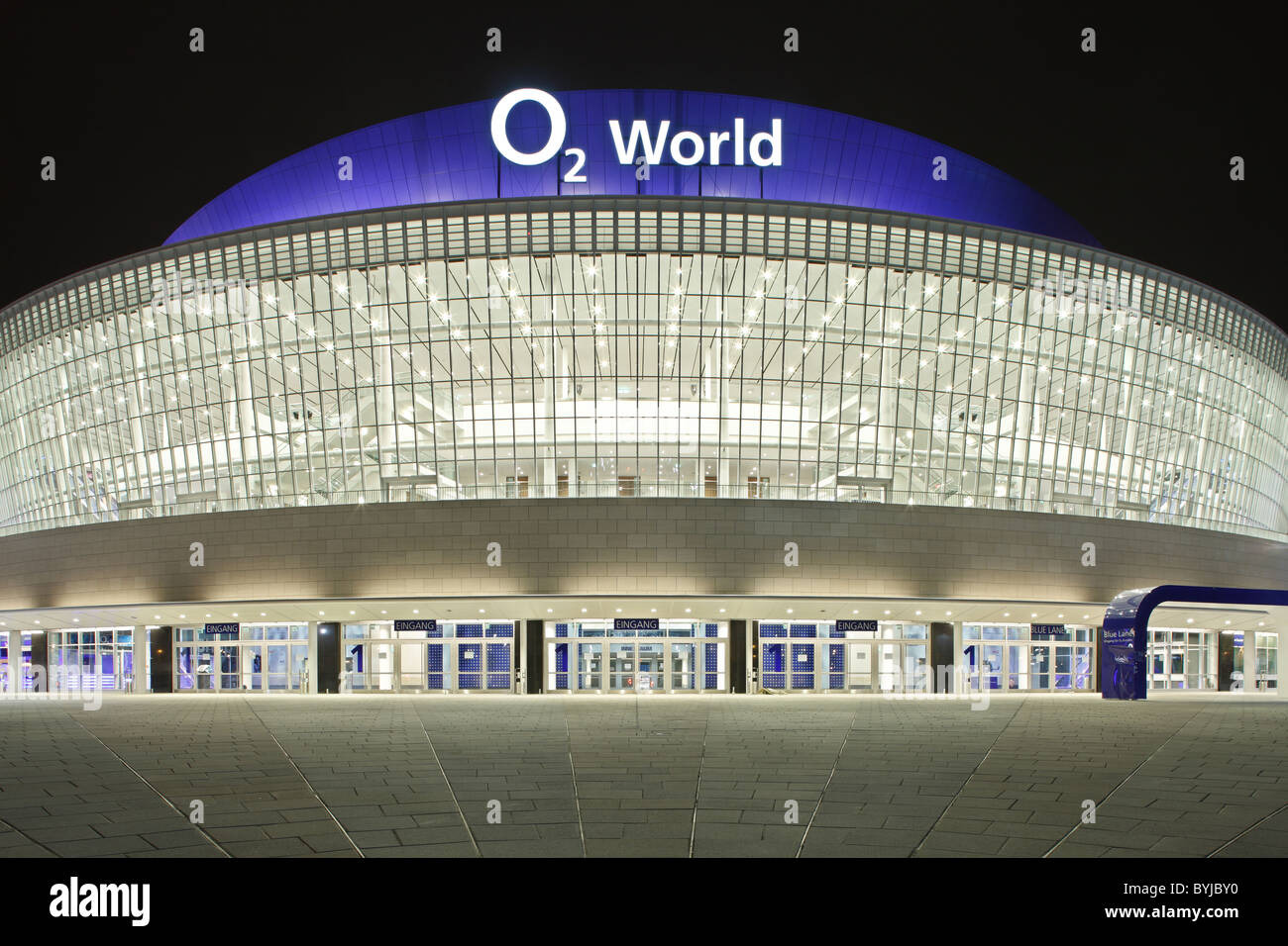 The new O2 World Arena at Ostbahnhof train station, Berlin, Germany Stock Photo