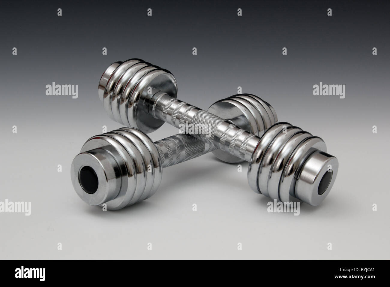 Pair of dumb-bells Stock Photo
