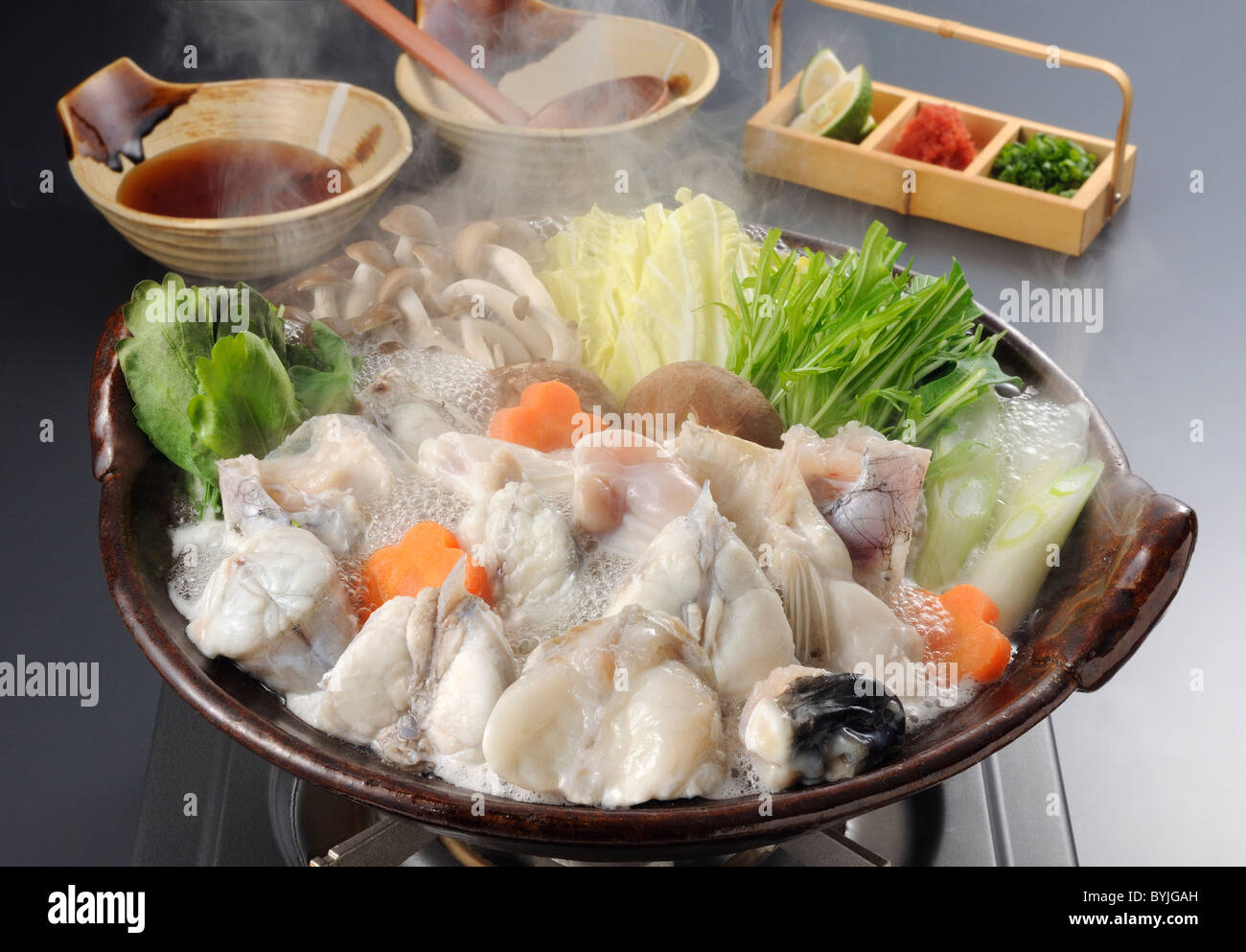 Blowfish Stew Being Cooked Stock Photo