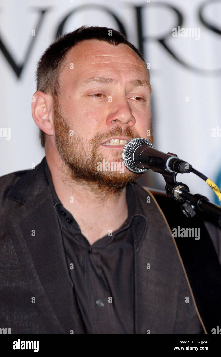 David Gray performing at the Ivor Novello Awards nominations launch