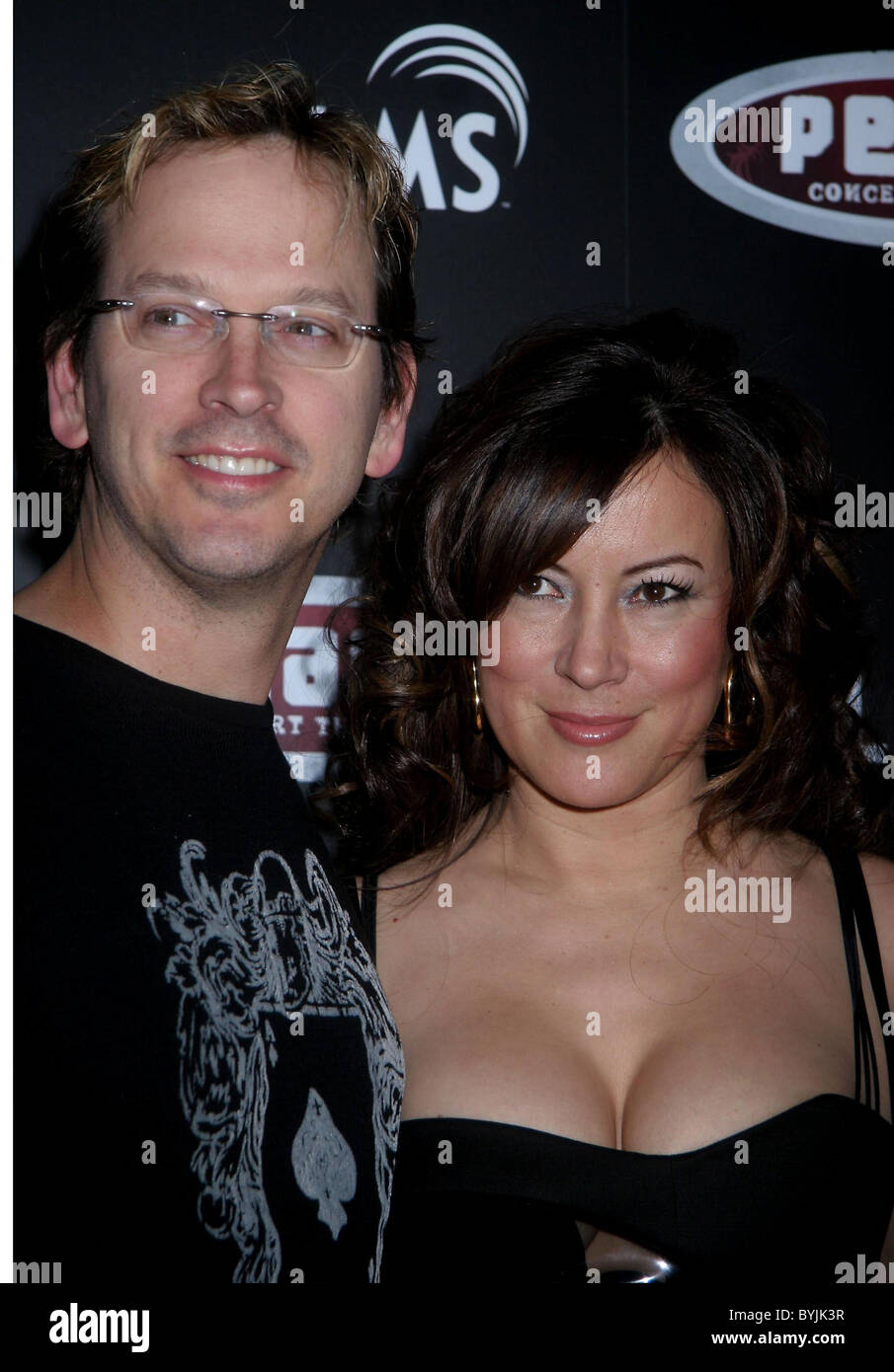 Phil Laak and  Jennifer Tilly The grand opening of the Pearl Concert Theater  at the Palms Hotel and Casino - Arrivals Las Stock Photo