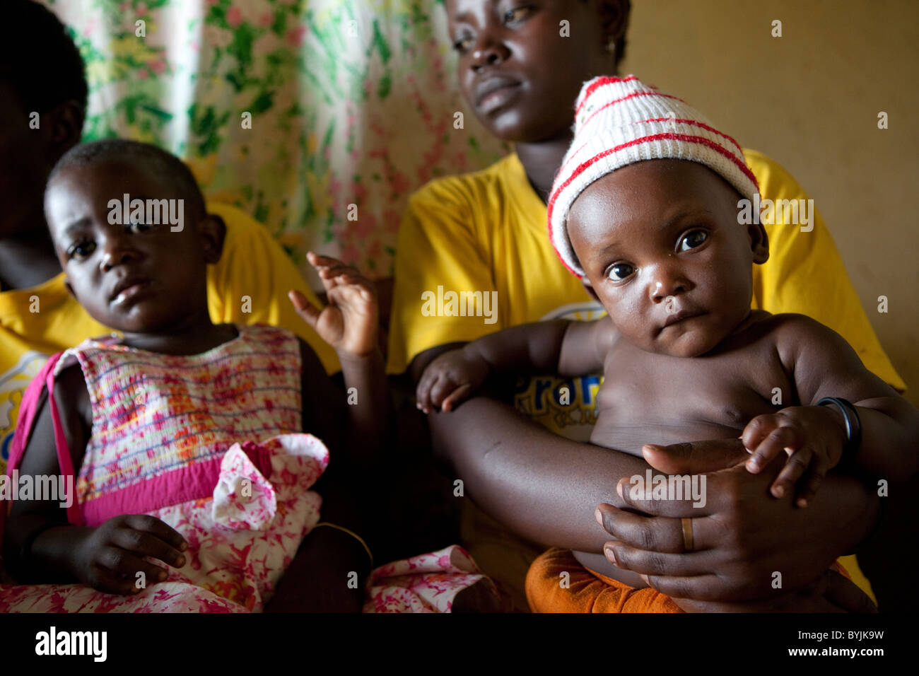 Women seek family planning advice at a reproductive health clinic in rural Masaka, Uganda, East Africa; Stock Photo