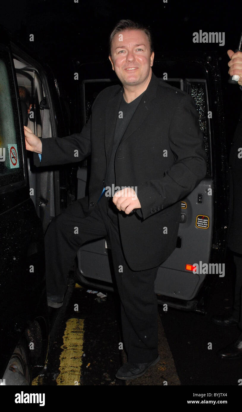 Ricky Gervais leaving the Ivy Restaurant London, England - 11.05.07