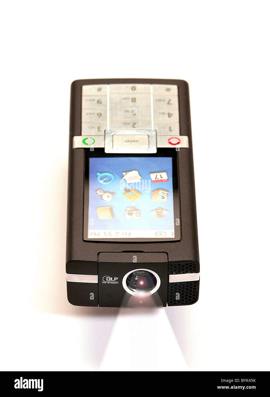 DLP pico-projector prototype At the CTIA Wireless 2007 show, Texas Instruments is providing public demonstrations of its Stock Photo