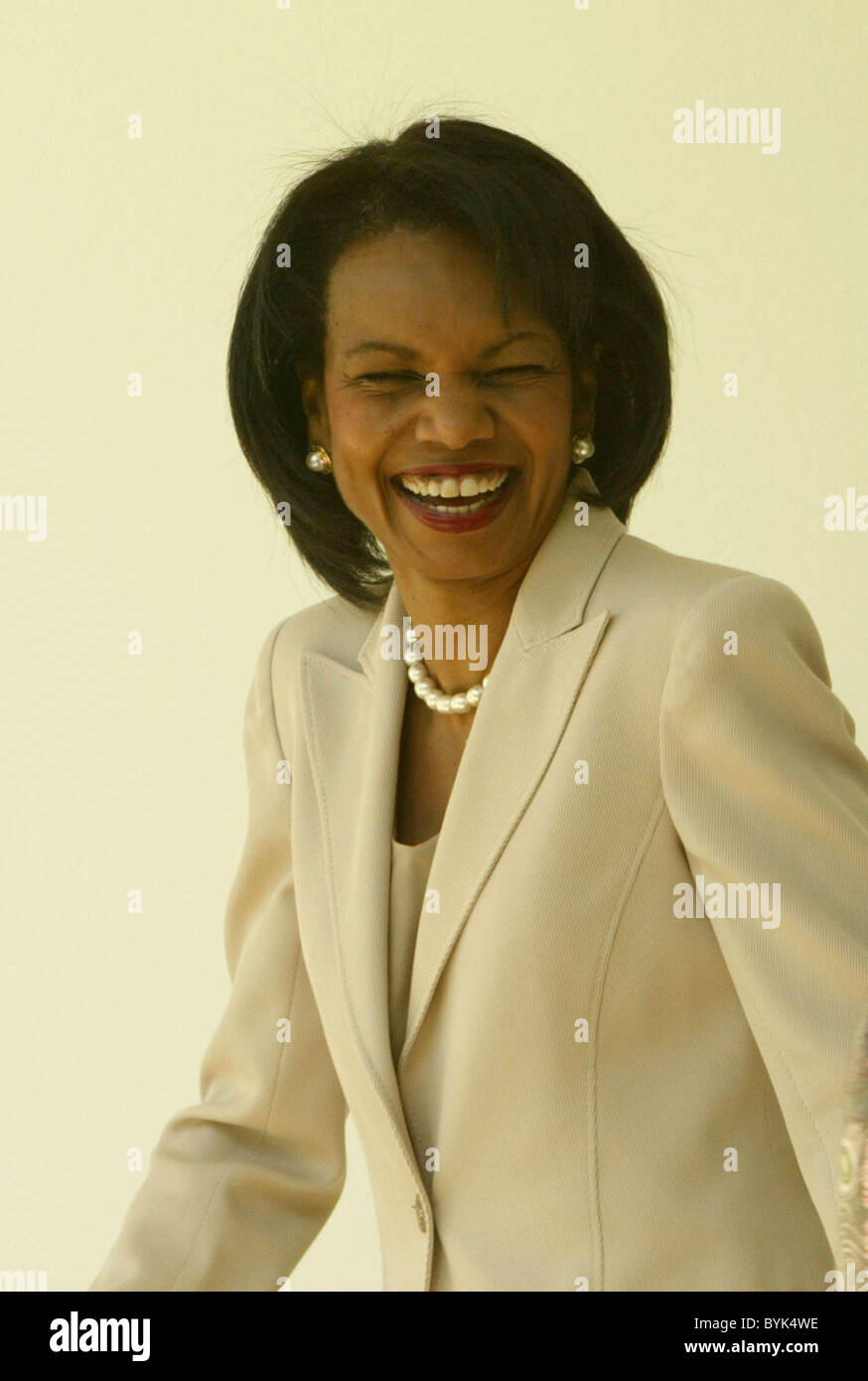 Condaleeza Rice leaving the Queen's visit to the White House Washington ...