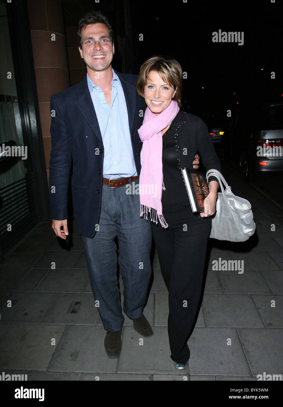Natasha Kaplinsky And Her Husband Justin Bower Leaving Cipriani Restaurant London England 26 04 07 Spirit Pictures Stock Photo Alamy
