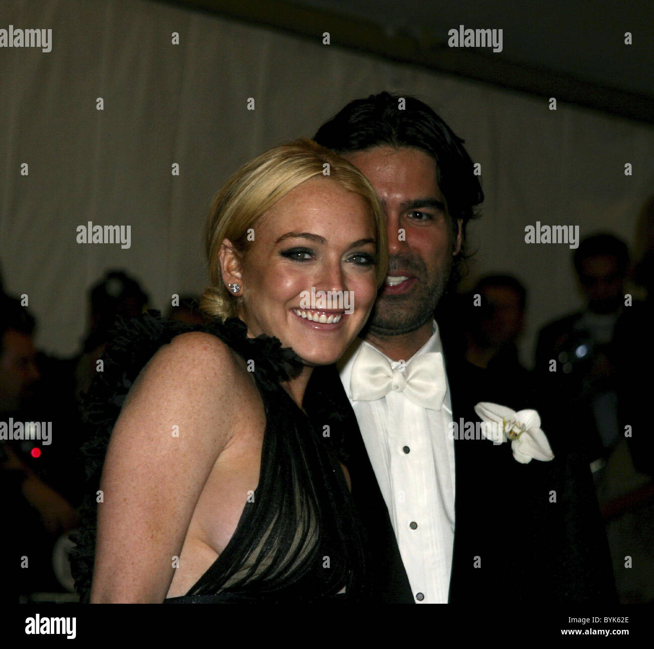 Brian Atwood and Lindsay Lohan 'Poiret King of Fashion' Costume Institute Gala held at the