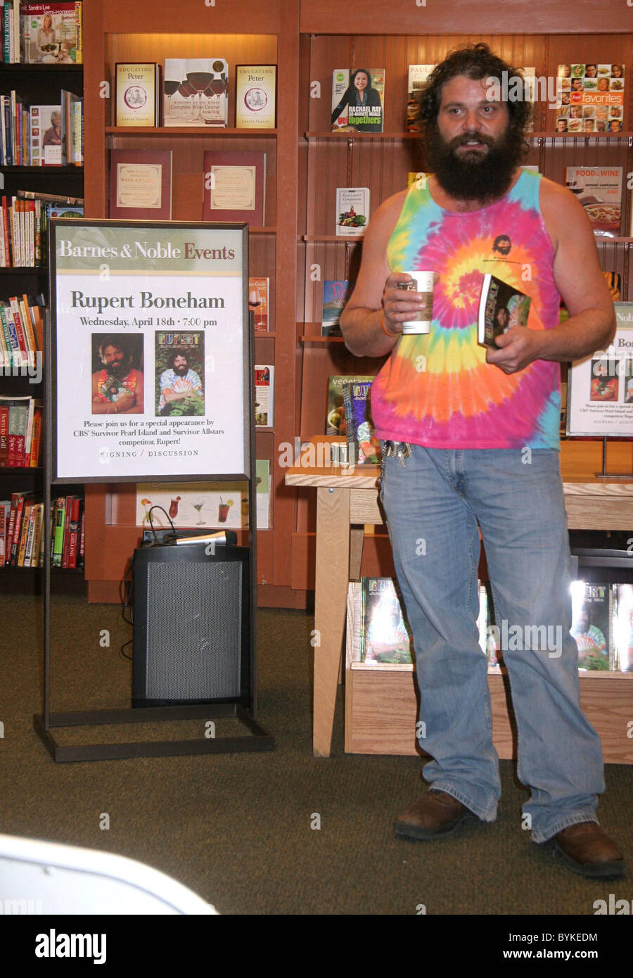 Rupert Boneham From Survivor Signs His Book Just Being Me At
