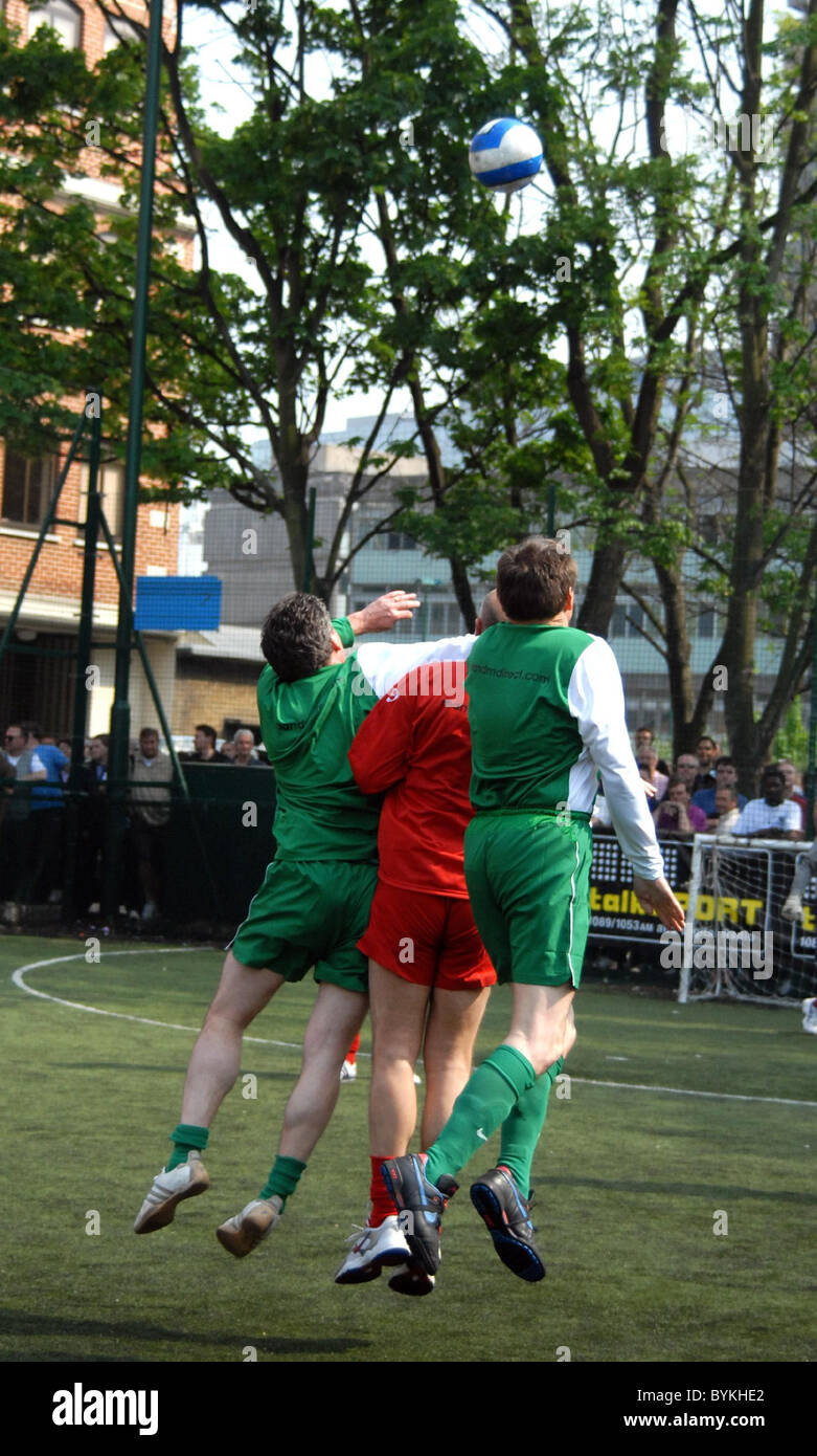 The match Talksport football match - former footballers take part in a ...