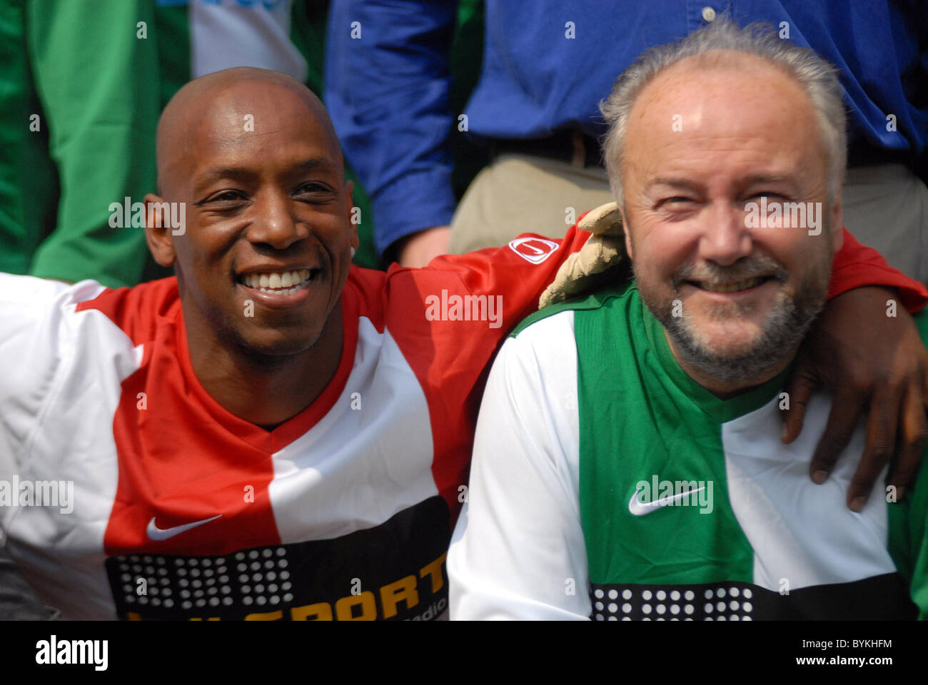 Ian Wright and George Galloway Talksport football match - former ...