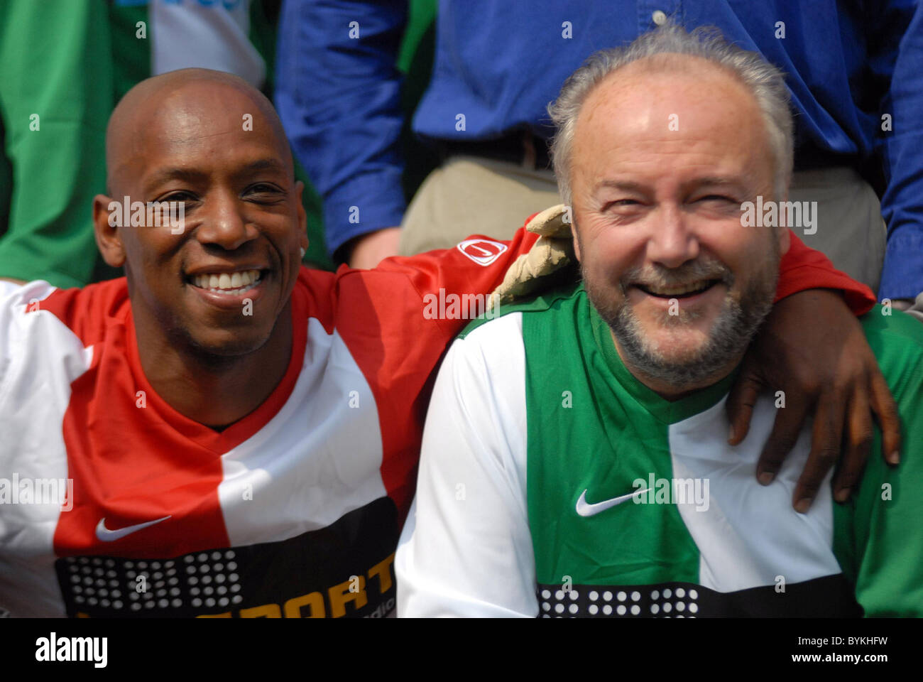 Ian Wright and George Galloway Talksport football match - former ...