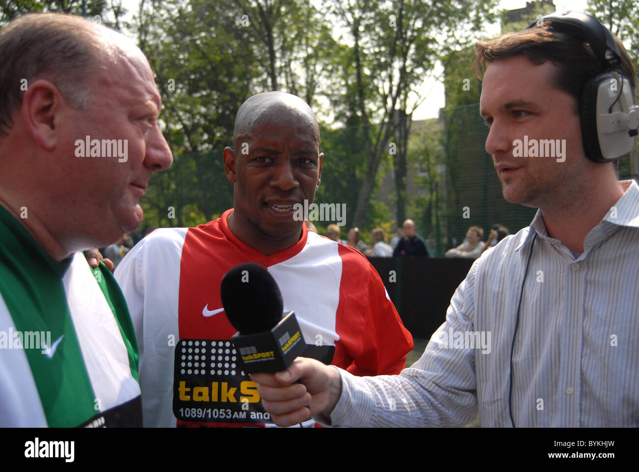 Ian Wright Talksport football match - former footballers take part in a ...