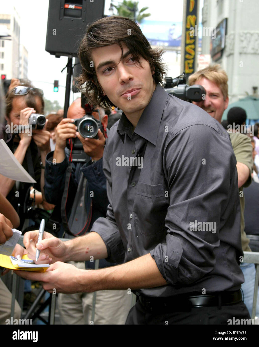 Brandon Routh Jon Peters receives a star on the Hollywood Walk of Fame ...