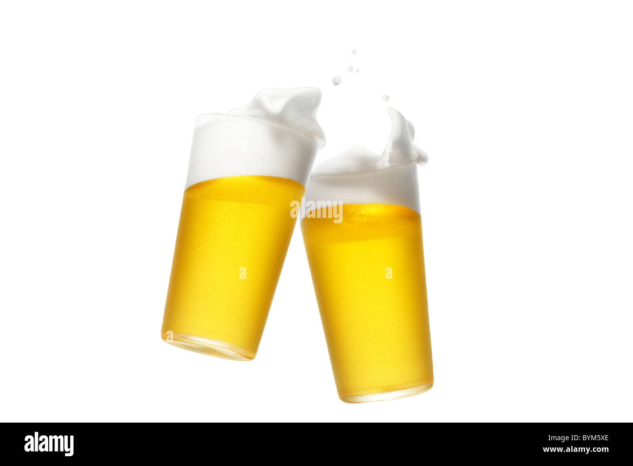 Two Pints of Beer Stock Photo Alamy