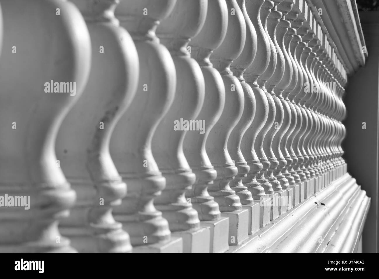 Balustraded wall at The Boltons, Chelsea, London, UK Stock Photo