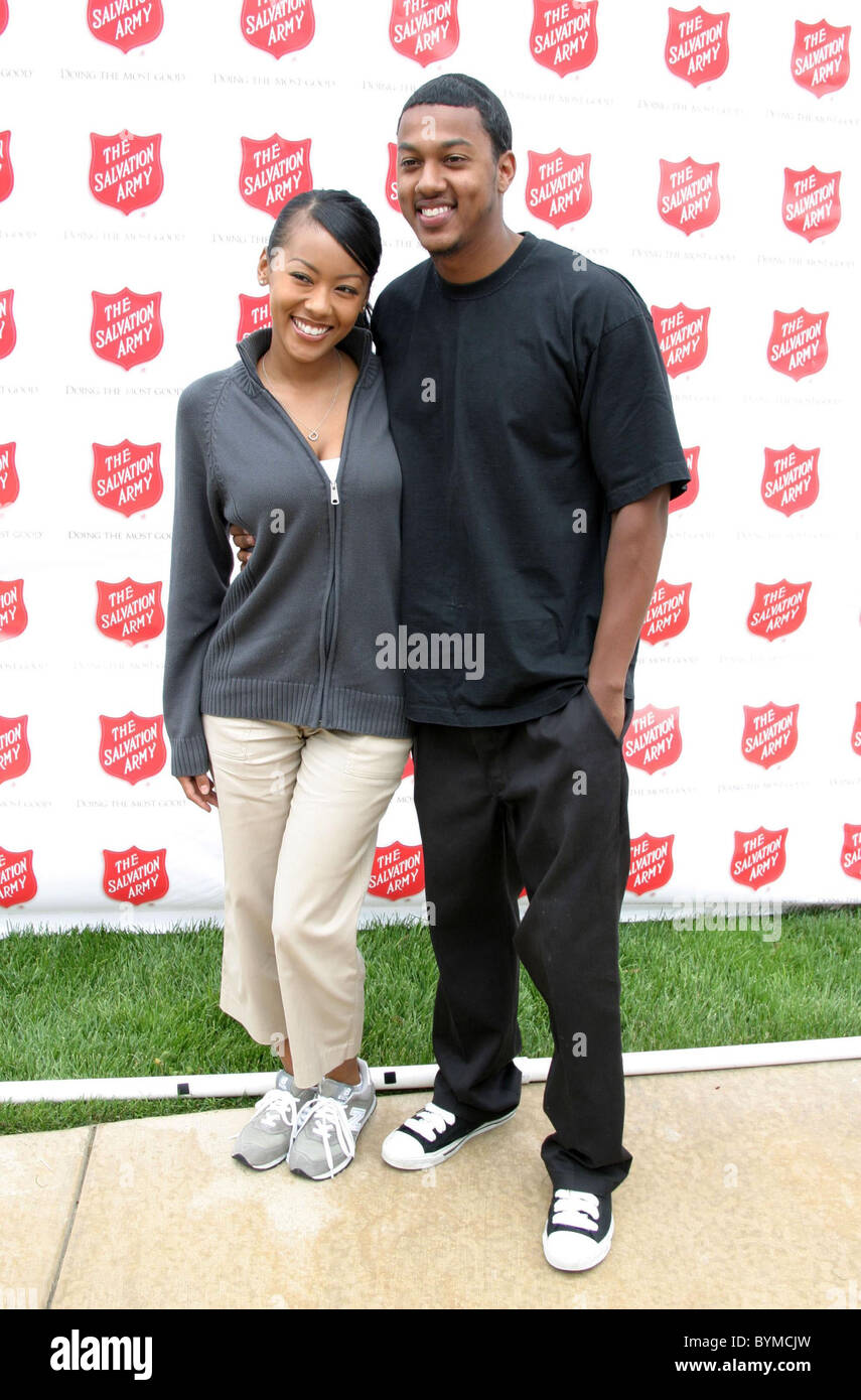 Denyce Lawton and Wesley Jonathan The Salvation Army Celebrity Invitational Golf Classic held at the Trump National Golf Course Stock Photo