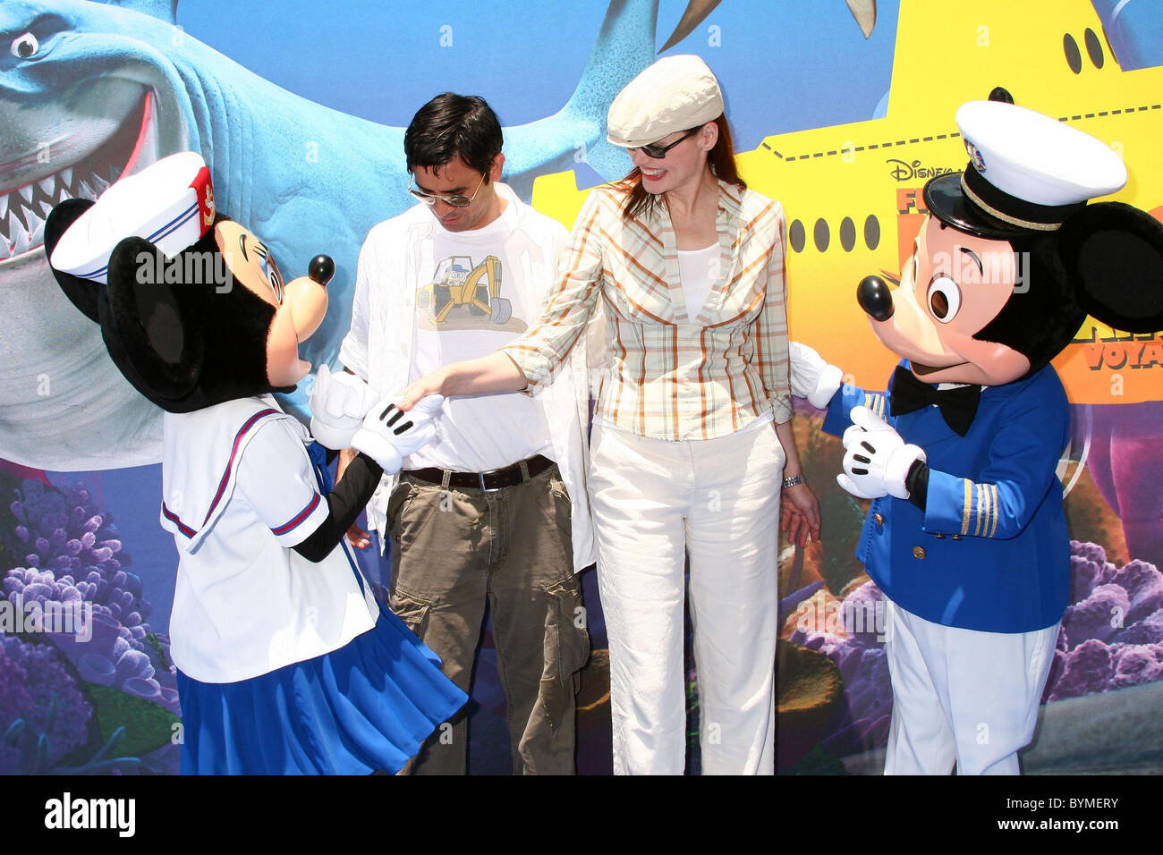 Geena Davis and Guest 'Finding Nemo Submarine Voyage' opening held at