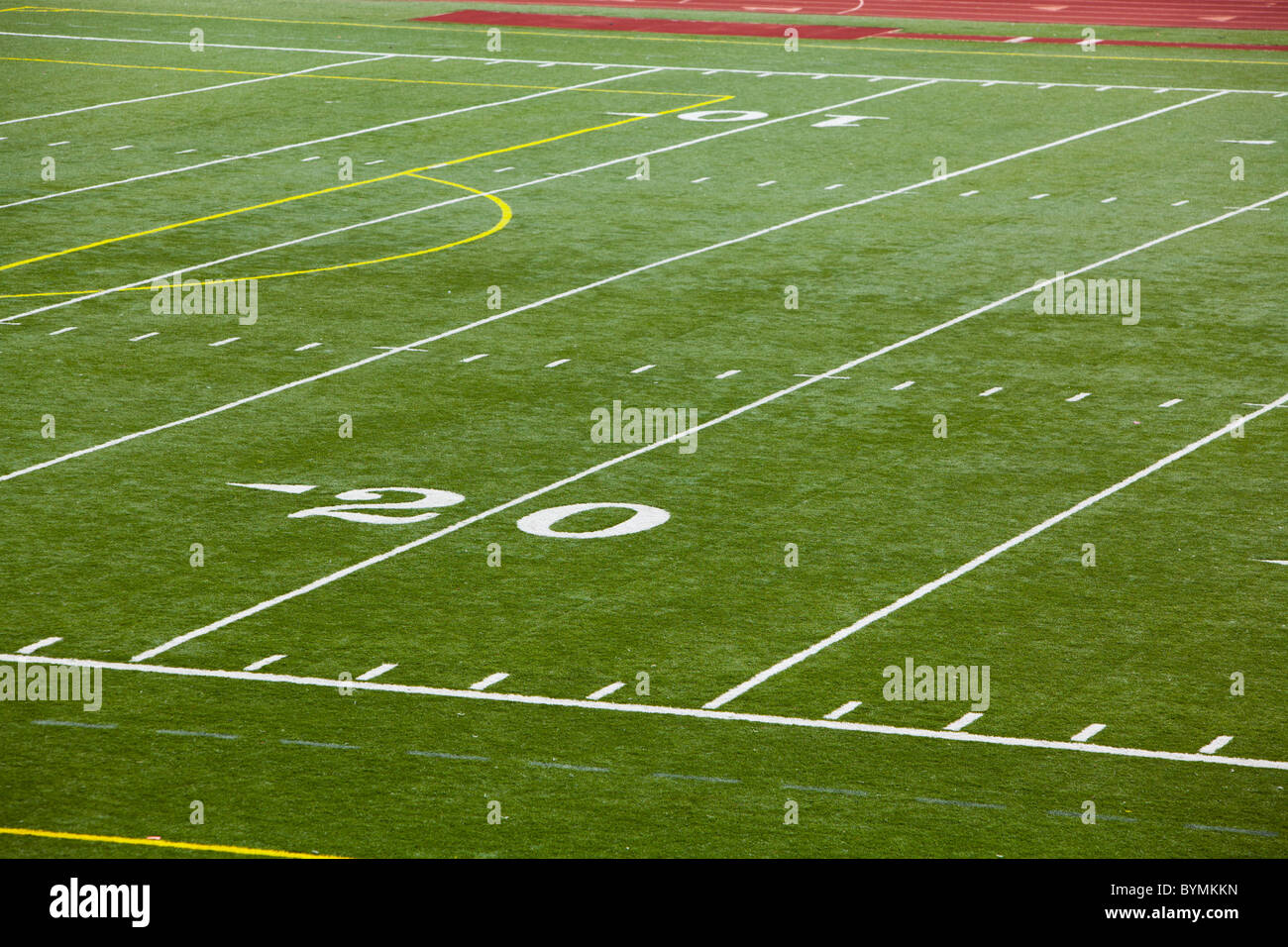 An Astro Turf Football Field Stock Photo