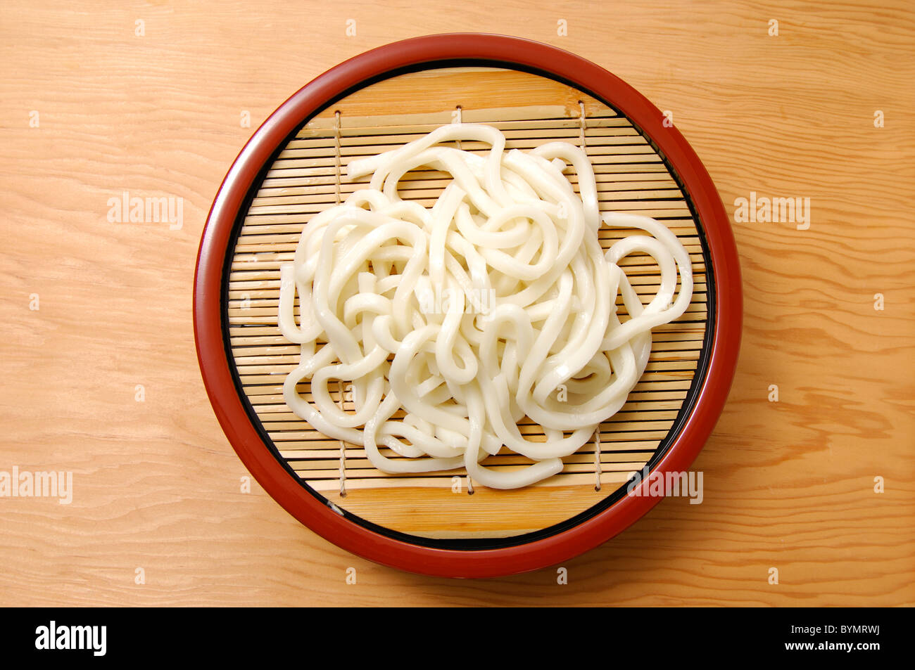 Wheat Noodles on Tray Stock Photo Alamy