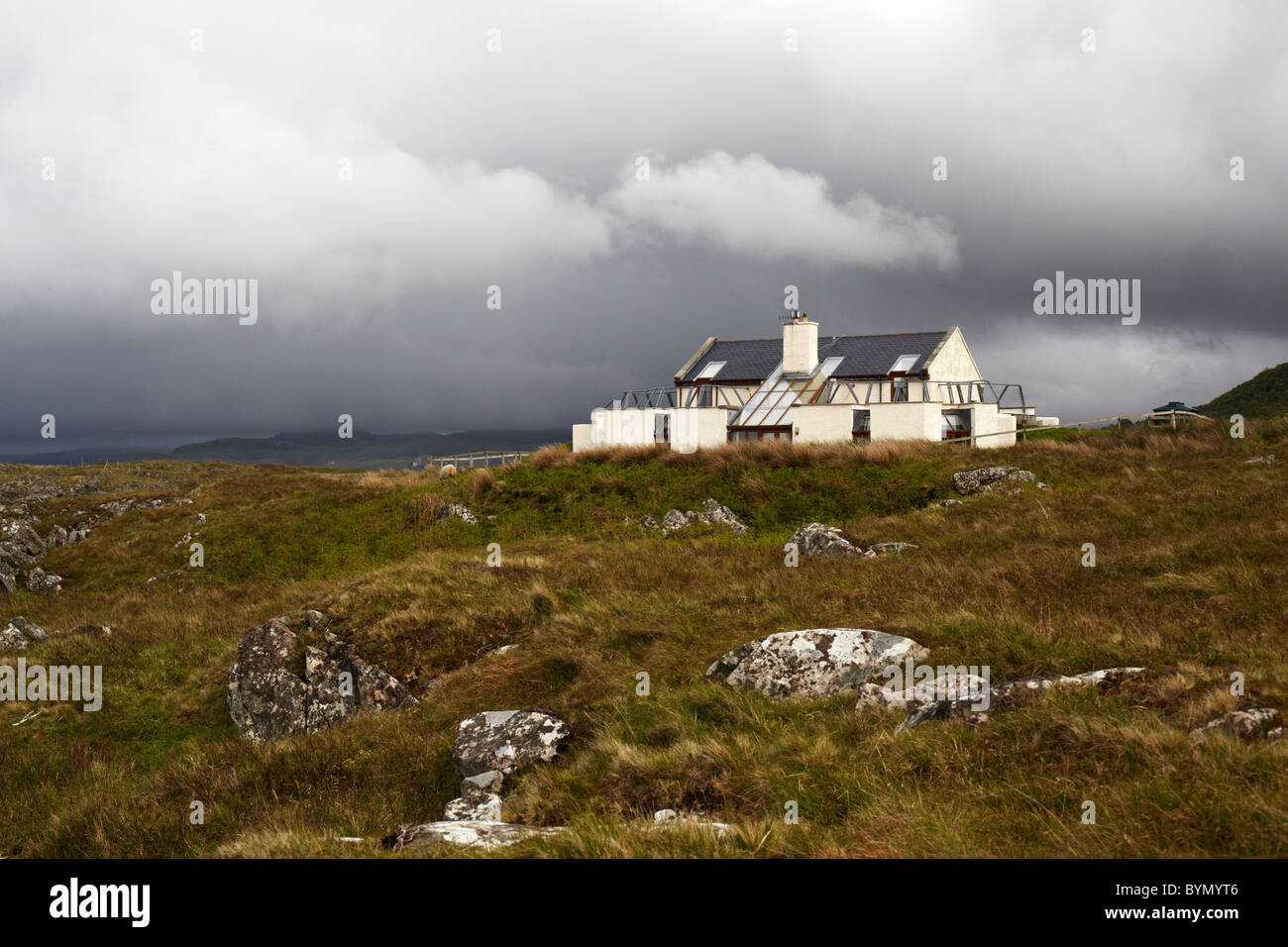 Stormy Skies And Holiday Cottage At Fascadale West Coast Of