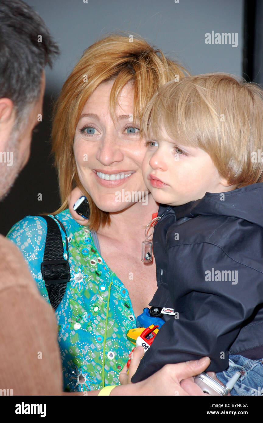 Edie Falco and Anderson Falco Kids for Kids Celebrity Carnival to benefit the Elizabeth Glaser Pediatric Foundation New York Stock Photo