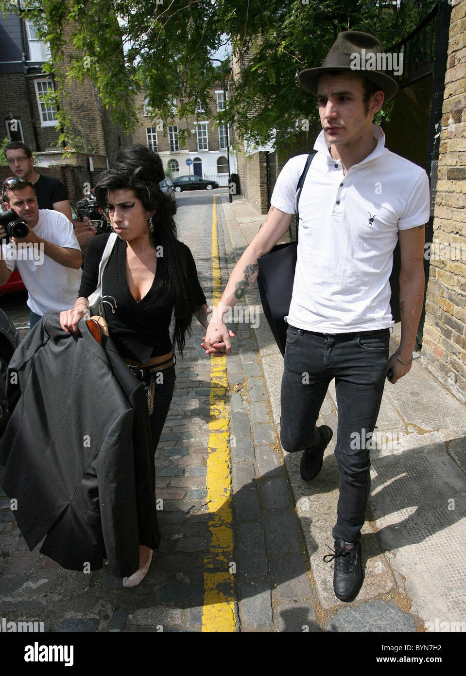 Amy Winehouse and Blake Fielder-Civil leave their home London, England ...