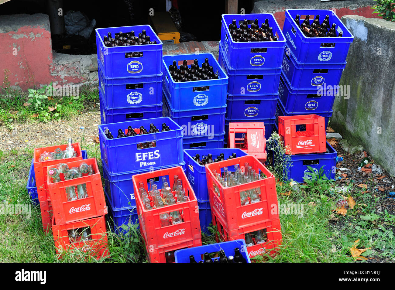Efes and Coke cases, Along the Black Sea , Fatsa, Turkey 101001 38192 Stock Photo