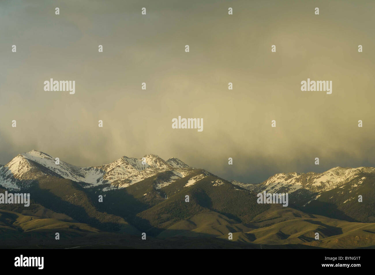 Sunset, Bitterroot Mountains, Salmon Idaho Stock Photo Alamy