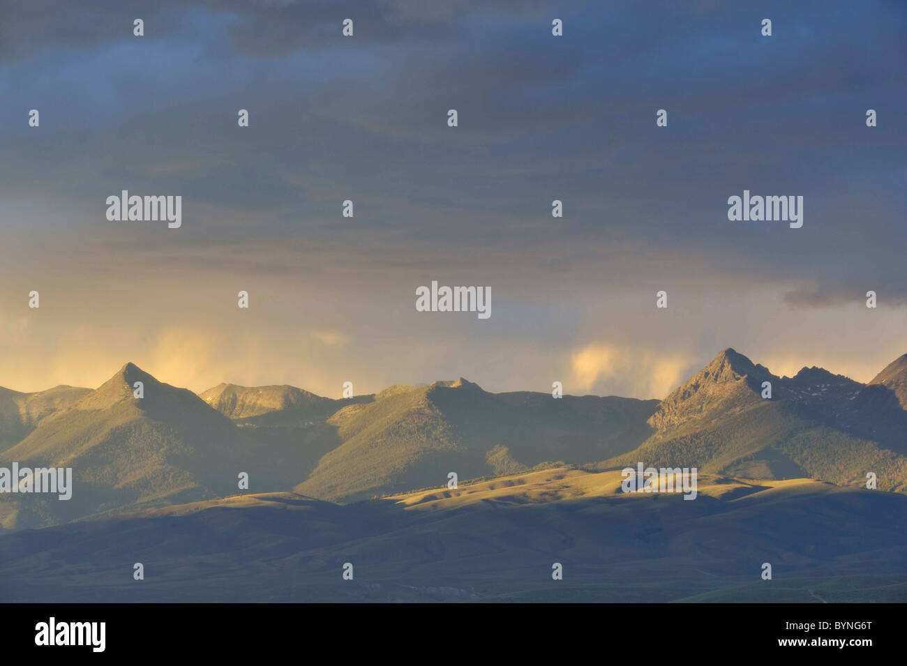 Sunset, Bitterroot Mountains, Salmon, Idaho Stock Photo Alamy