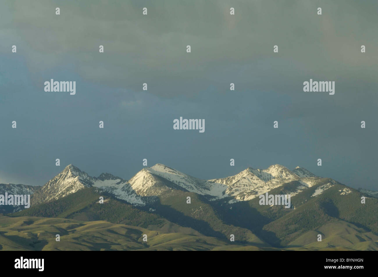 Sunset, Bitterroot Mountains, Salmon Idaho Stock Photo Alamy