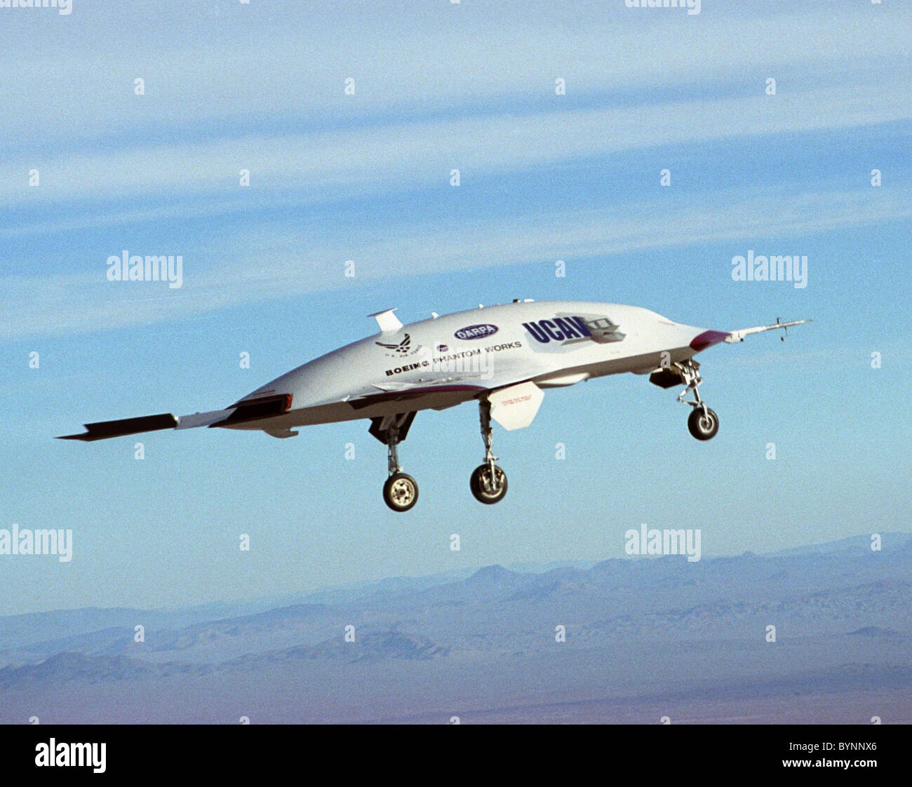 X-45 Unmanned Combat Air Vehicle (UCAV) The X-45 is an unmanned, autonomous  combat air vehicle that flies high-risk operational Stock Photo - Alamy