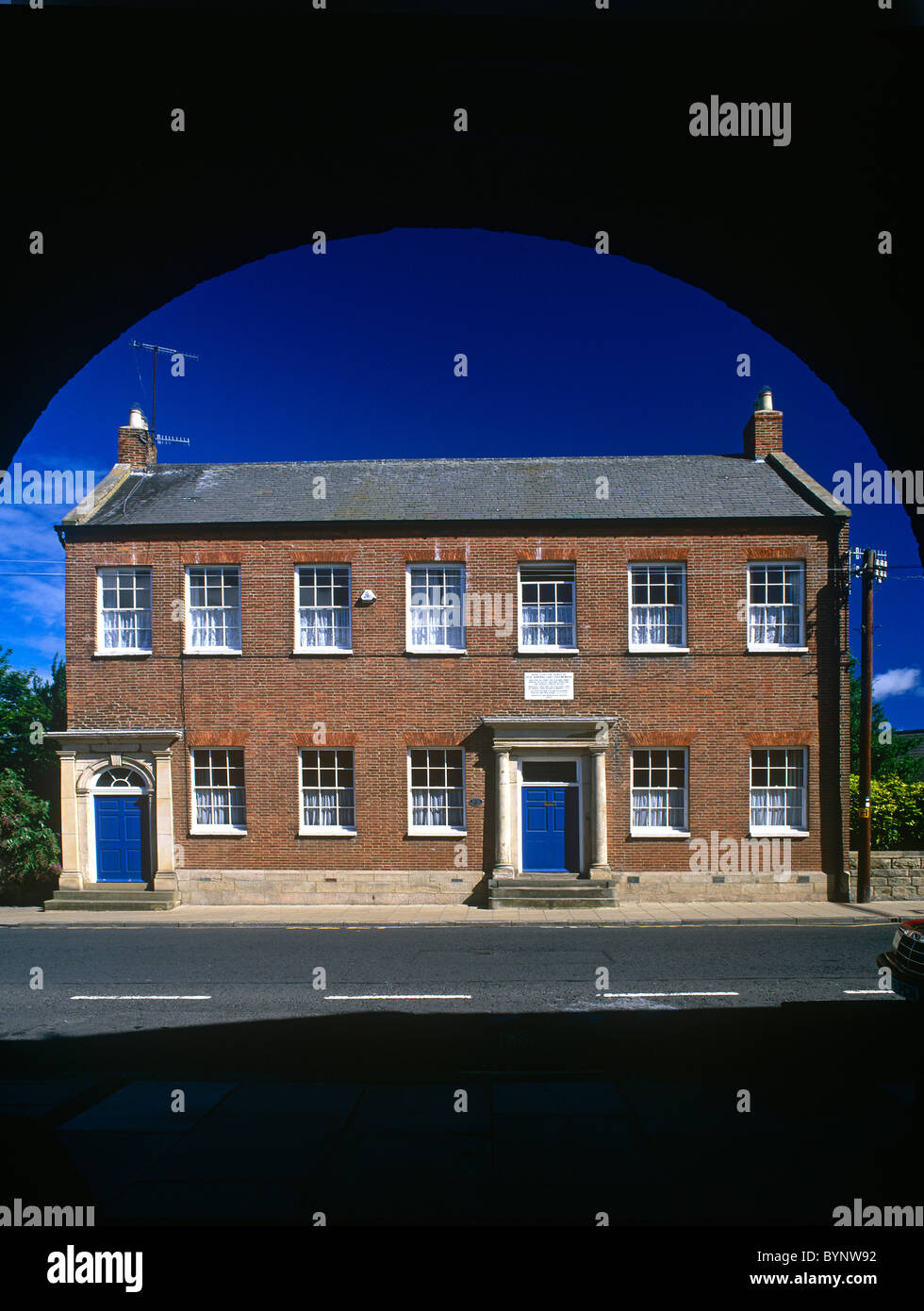 Front view of Collingwood House, Morpeth, Northumberland Stock Photo