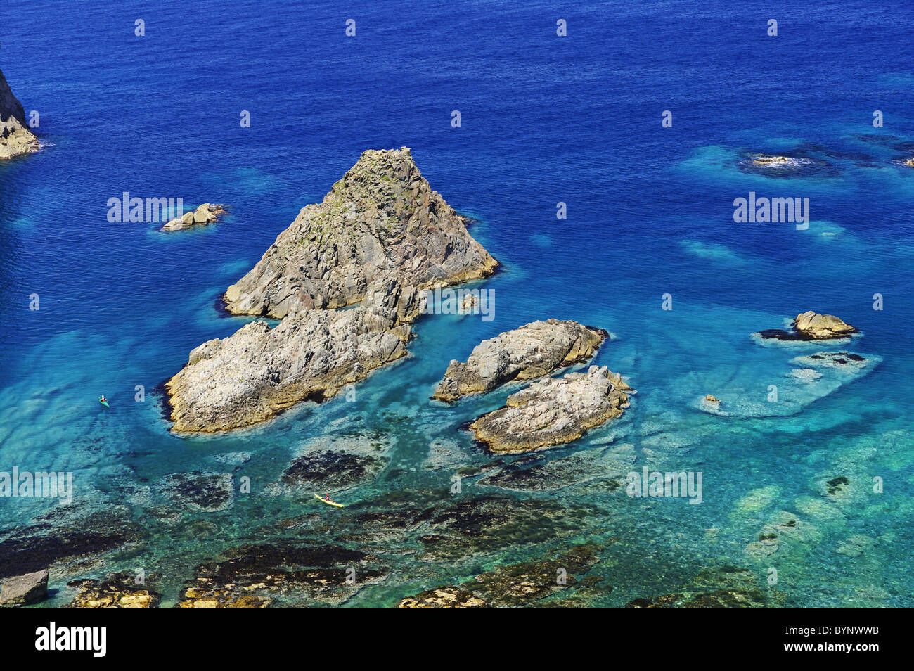 Shimamui Coastline Sea Rock Formation Stock Photo