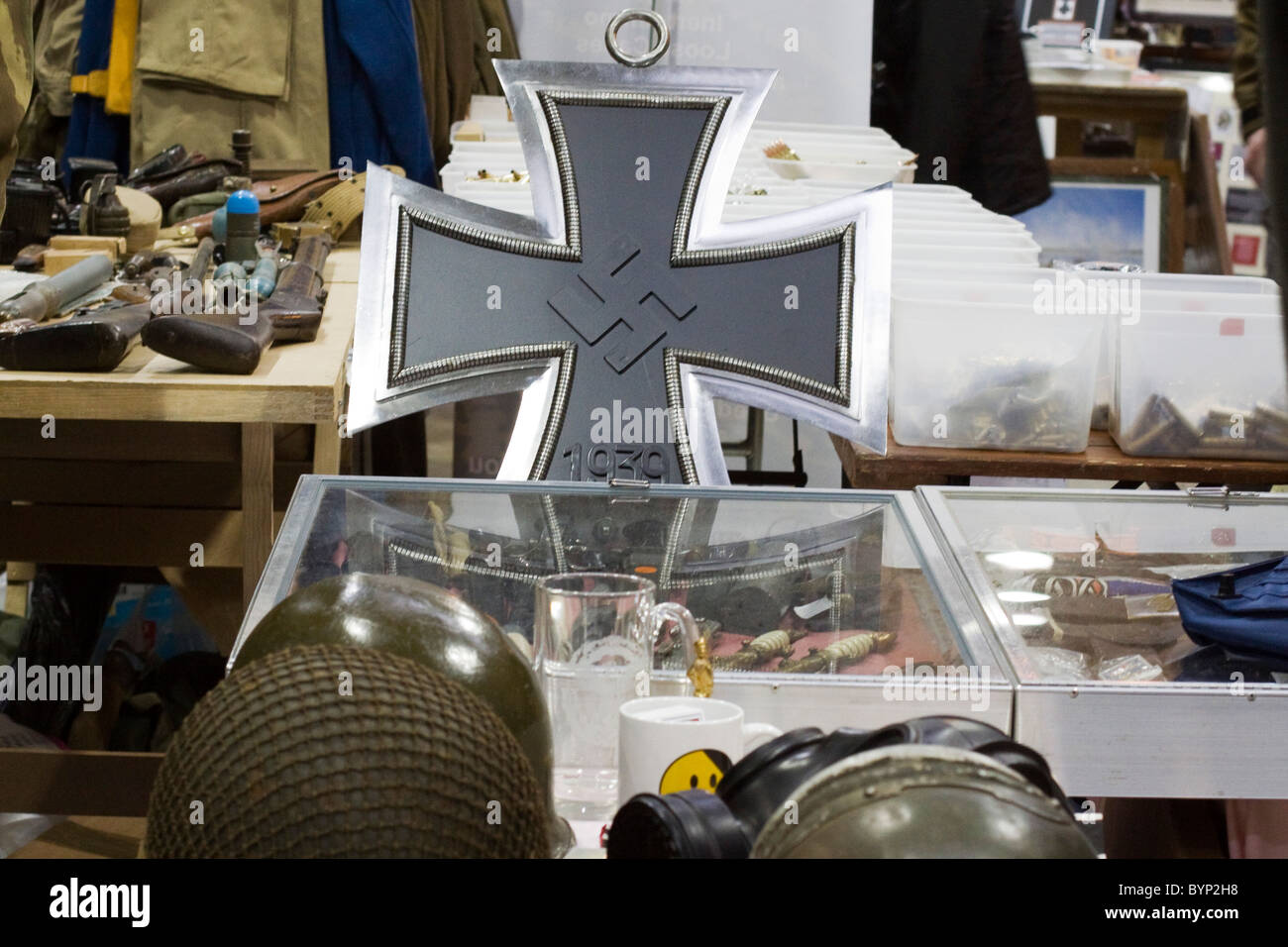 A Giant German Iron Cross from World War 1 And 2 Stock Photo