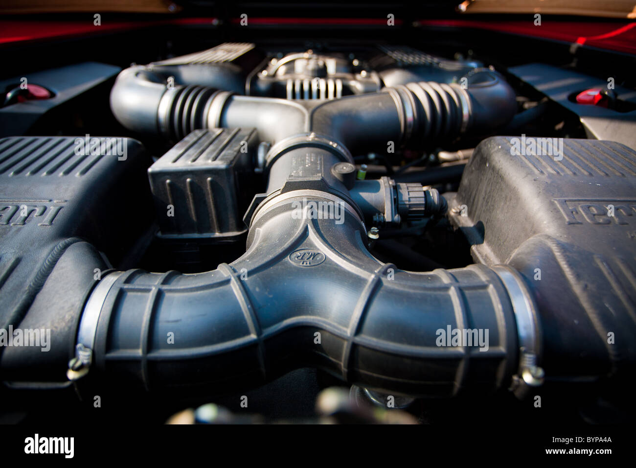 Close up of Ferrari F355 engine Stock Photo - Alamy