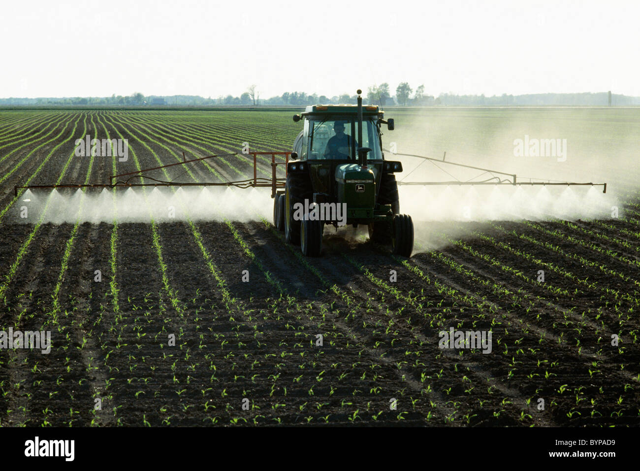 Agriculture Chemical Application Of Post Emergence Herbicide On Early Growth Corn Indiana Usa Stock Photo Alamy