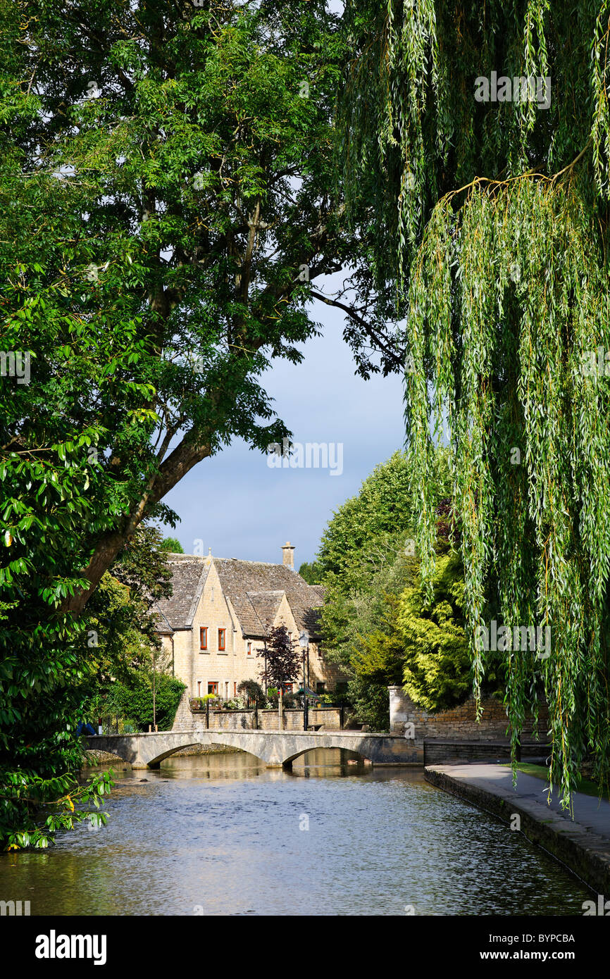 River in Pittville Park, Cheltenham, Gloucestershire, England Stock Photo