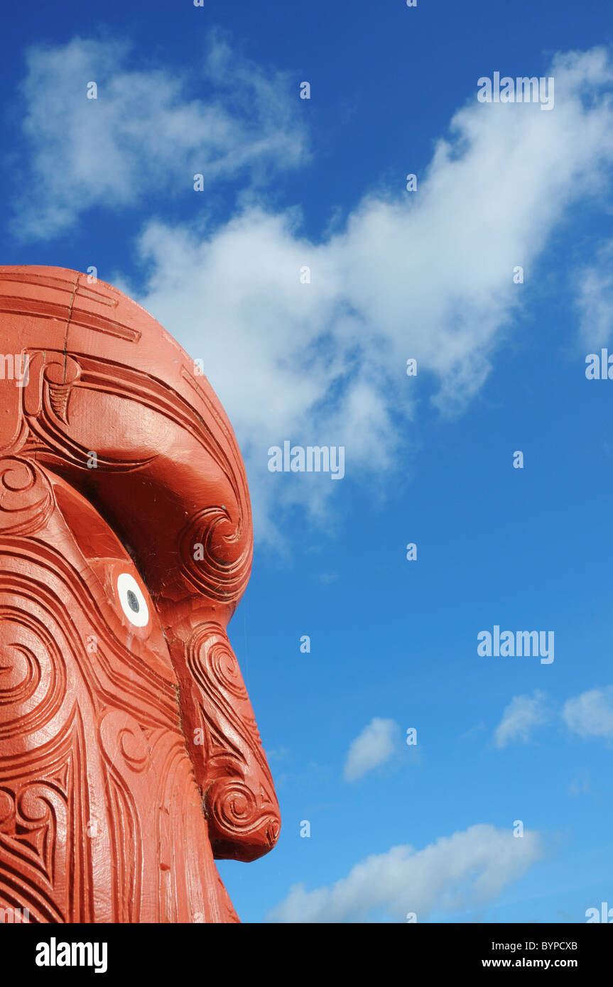 Maori sculptures in New Zealand Stock Photo Alamy